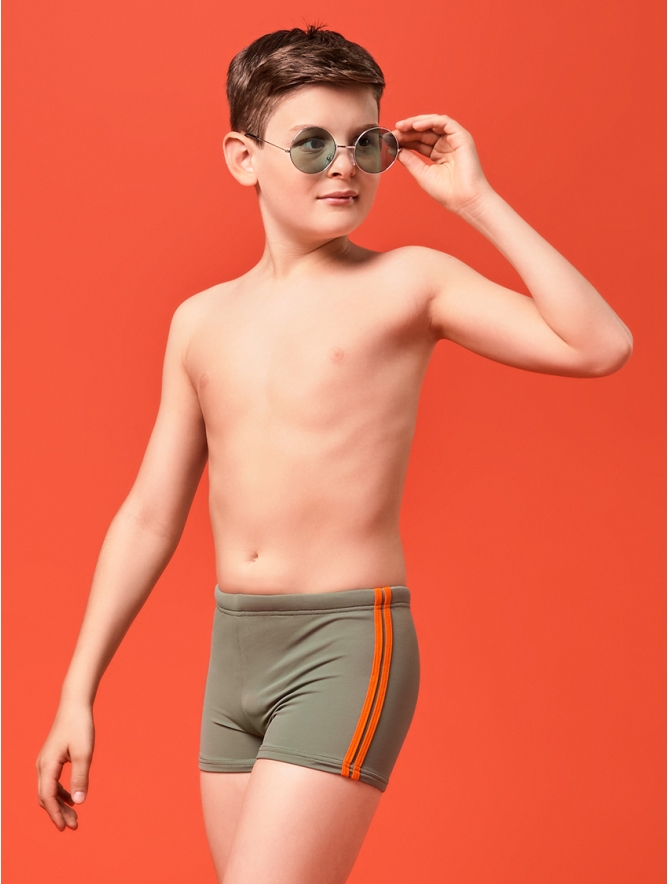 COSTUME BIMBO SHORTS PARIGAMBA SALVIA/ARANCIO