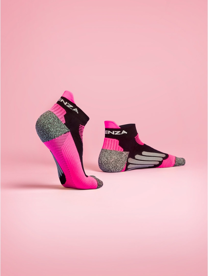 CALZINO PEDULINO RUNNER 2.0 NERO FUXIA