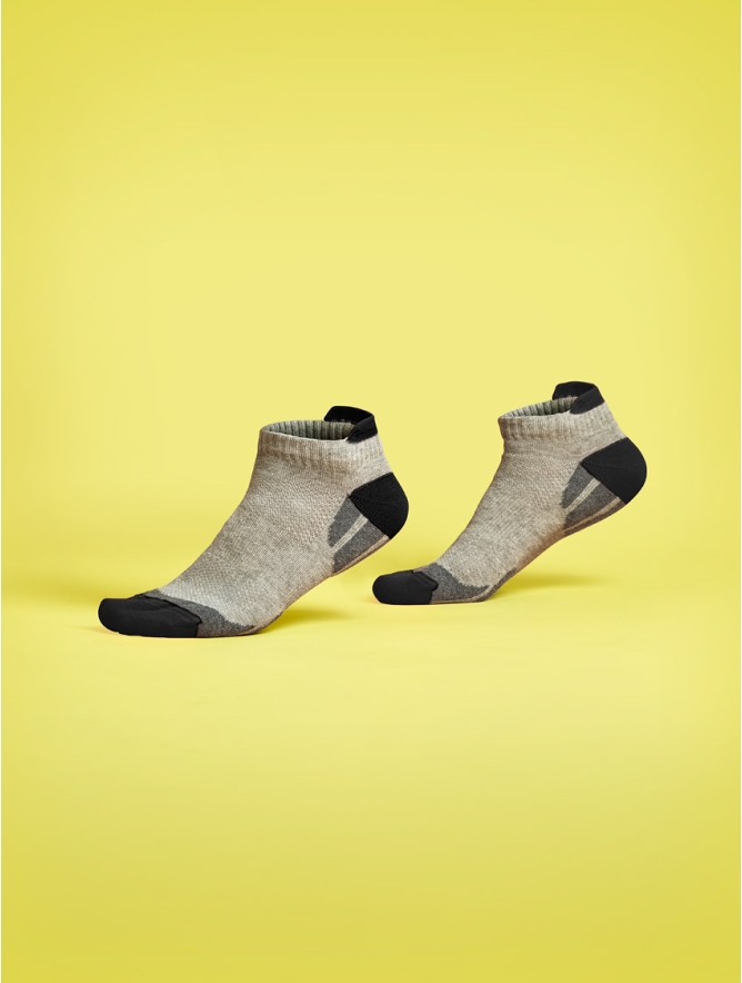 CALZINO FANTASMINO TECNICO FLU GRIGIO/NERO