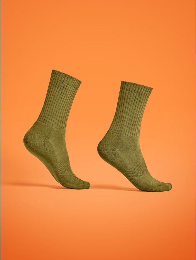 CALZINO TENNIS VERDE MILITARE